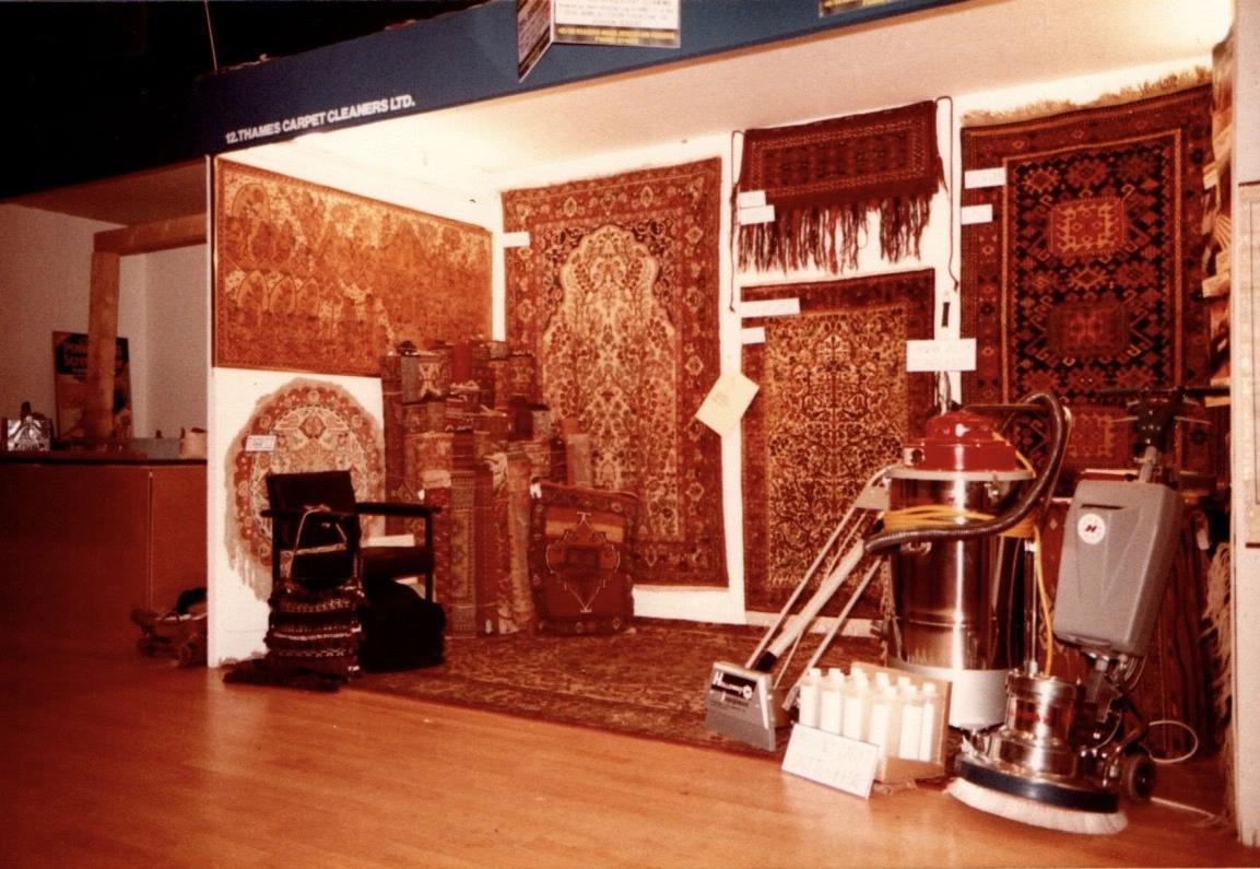 Thames Carpets stand at a rug fair, 1990’s